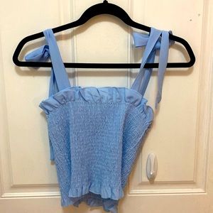 Baby blue crop top